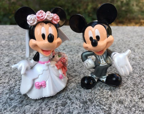Mickey and Minnie Mouse Wedding Cake Topper