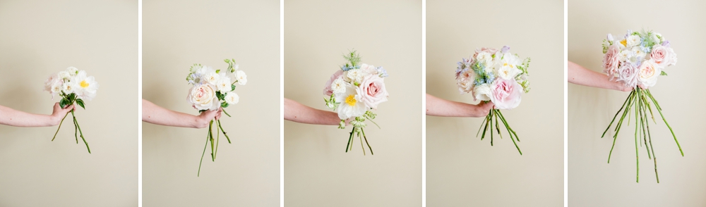 tight rose bouquet with ribbon wrap