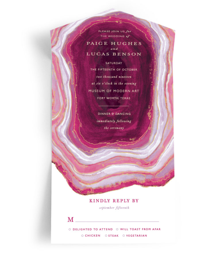 all-in-one invite: Gilt Agate by Kaydi Bishop for Minted