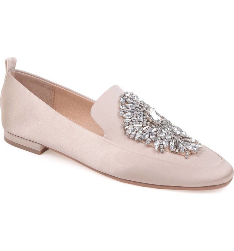 loafers with crystals on top