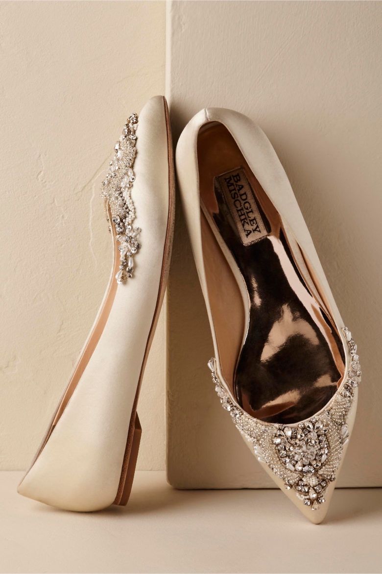 glamorous ivory flats