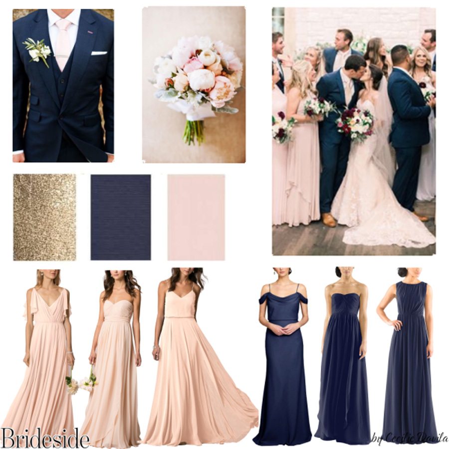 brideside mismatched bridesmaid dresses style board
